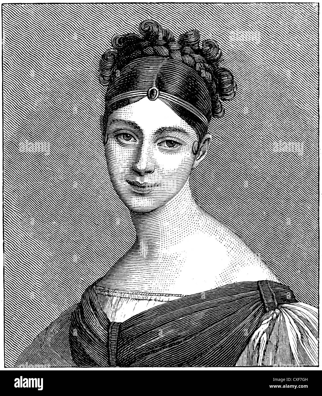 María de la Felicidad Malibran, born García, or La Malibran, 1808 - 1836, a French opera singer, mezzo soprano Stock Photo