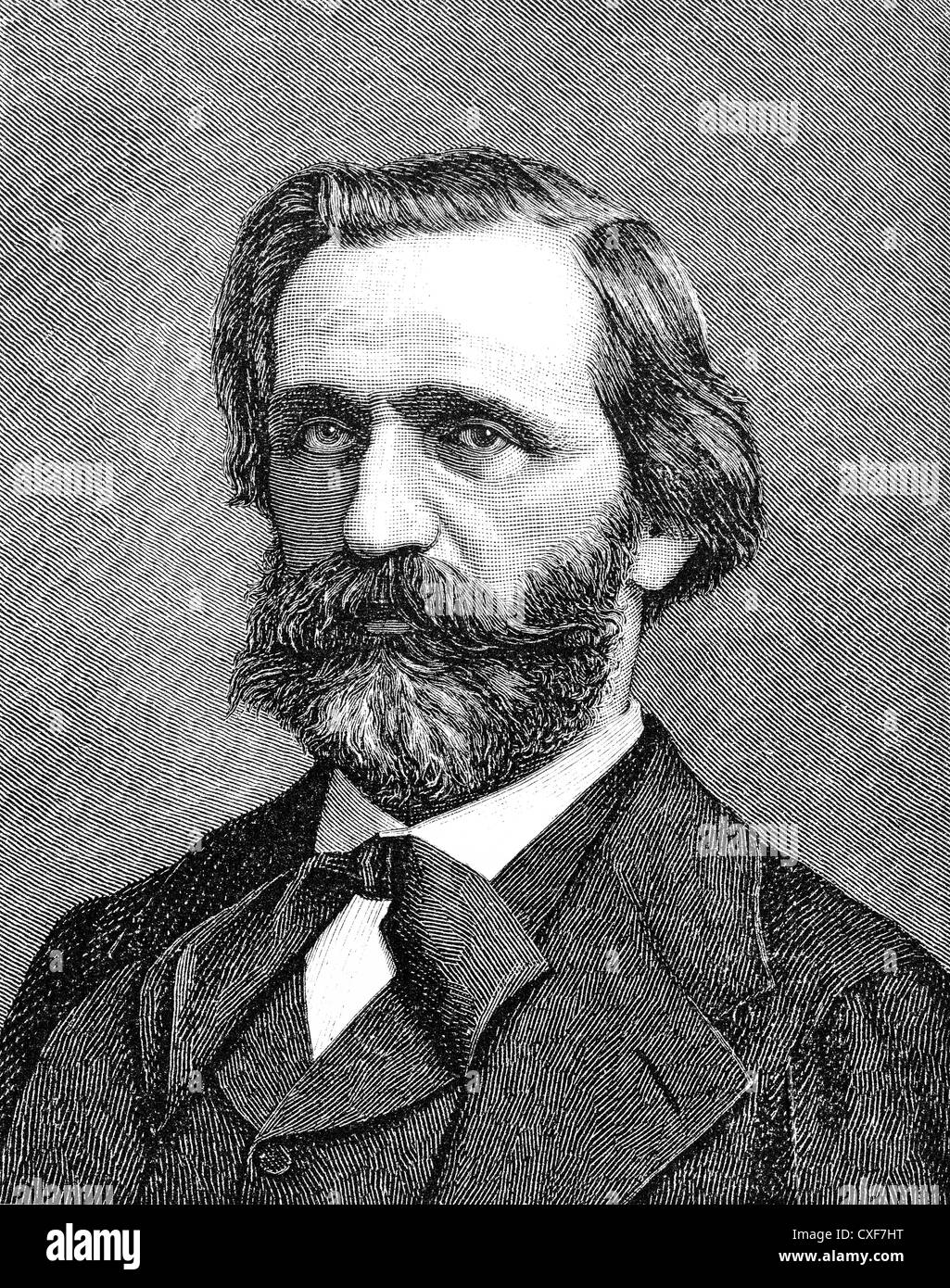 Giuseppe Fortunino Francesco Verdi, 1813-1901, Italian composer, Stock Photo