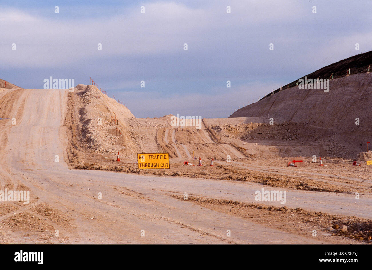 Twyford down road protest ,land clearance of the chalk cutting M3