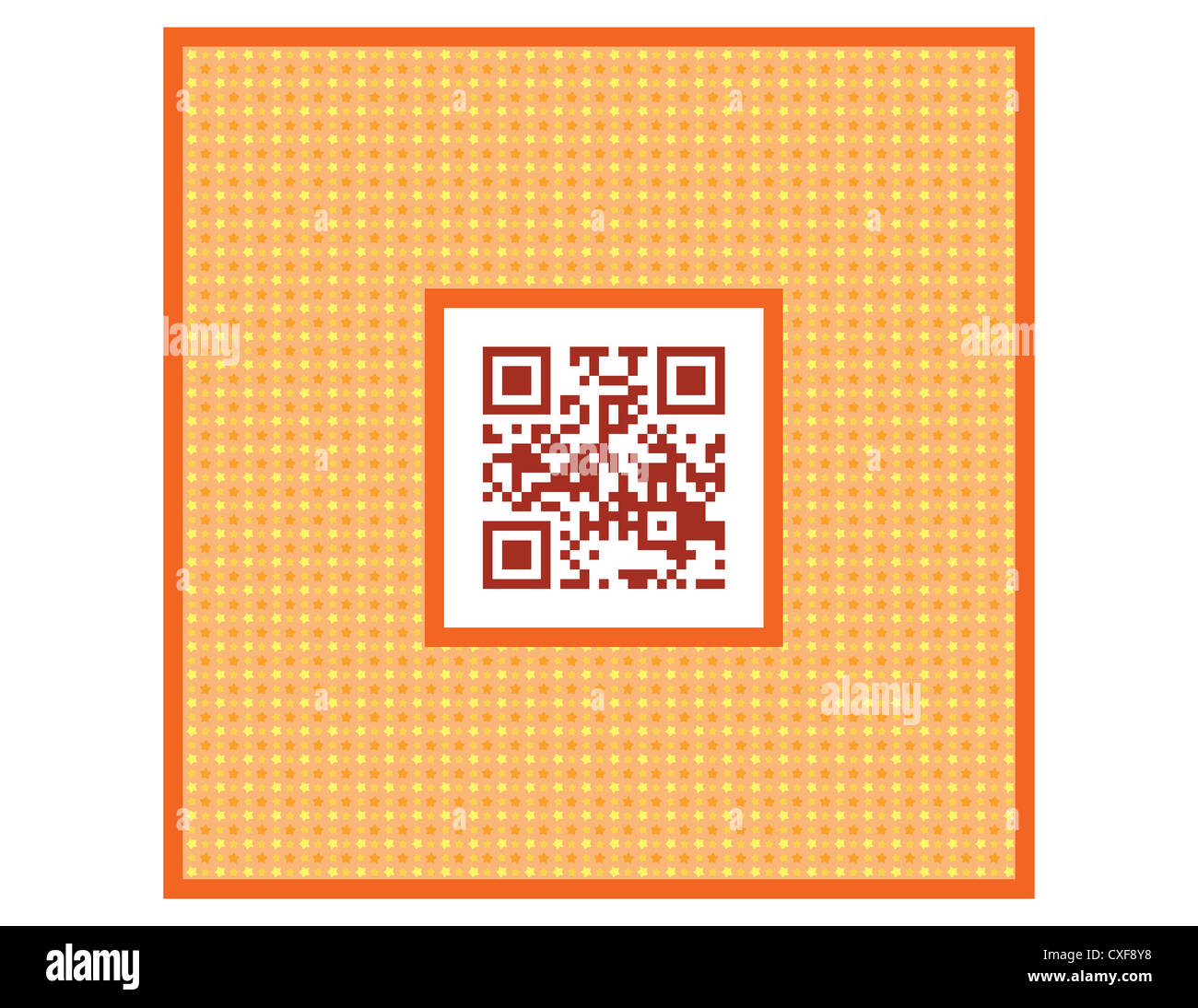 postcard with QR code Happy Birthday to You Stock Photo