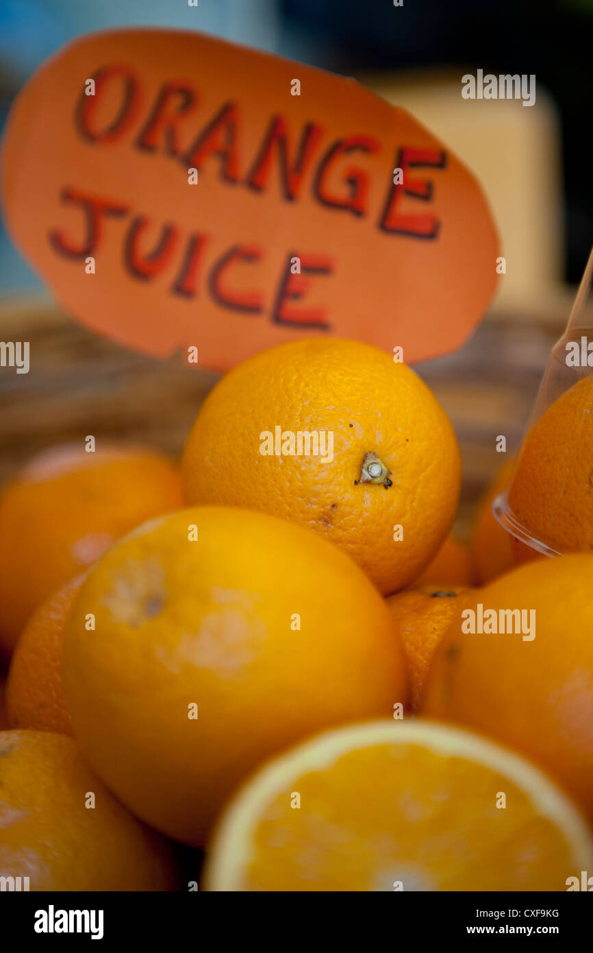 Fresh orange juice Stock Photo Alamy