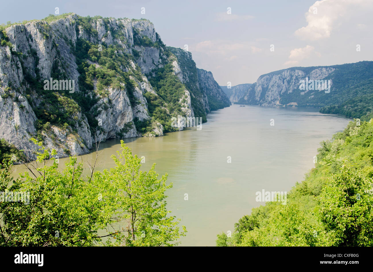 Danube gorge in Serbia Stock Photo