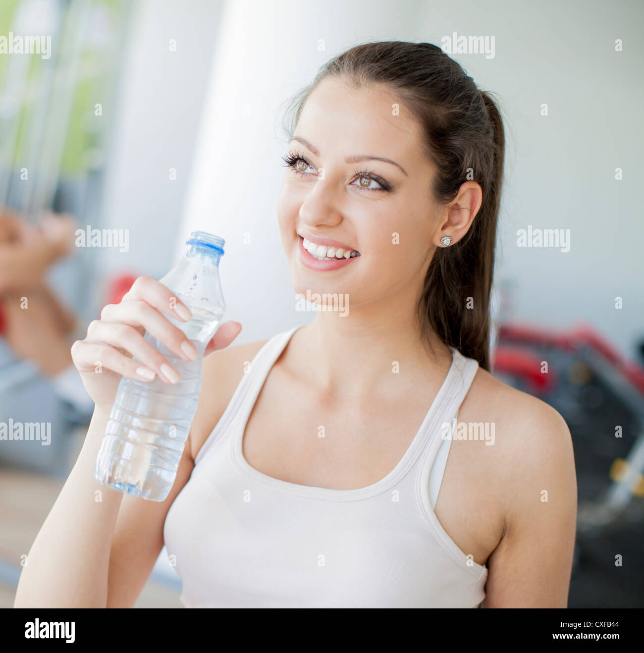 Girl in the gym Stock Photo Alamy