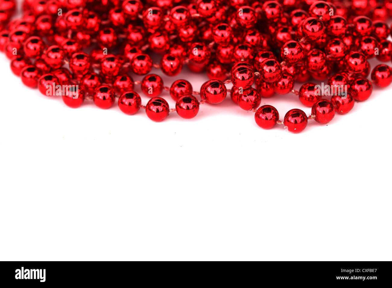 red christmas ball isolated on white background Stock Photo - Alamy