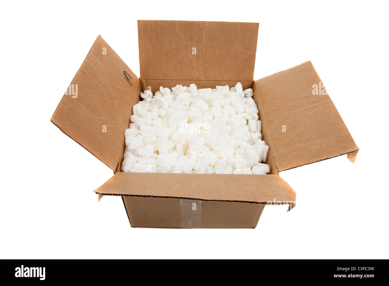 Packing box full of Styrofoam Stock Photo Alamy