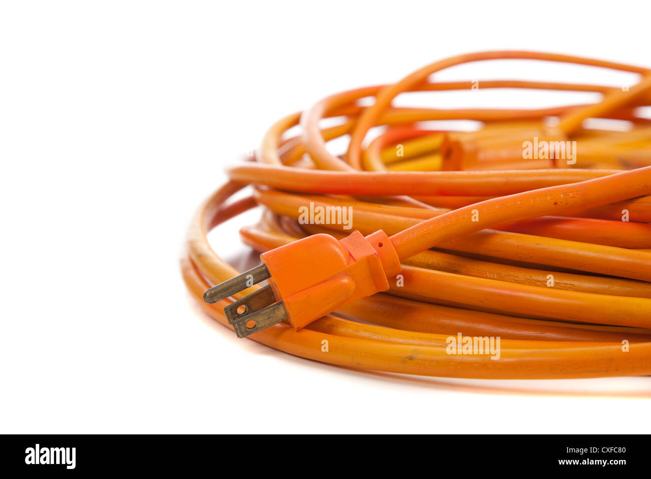 Orange extension cord Stock Photo Alamy