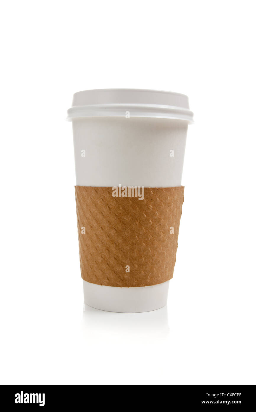 White paper coffee cup Stock Photo