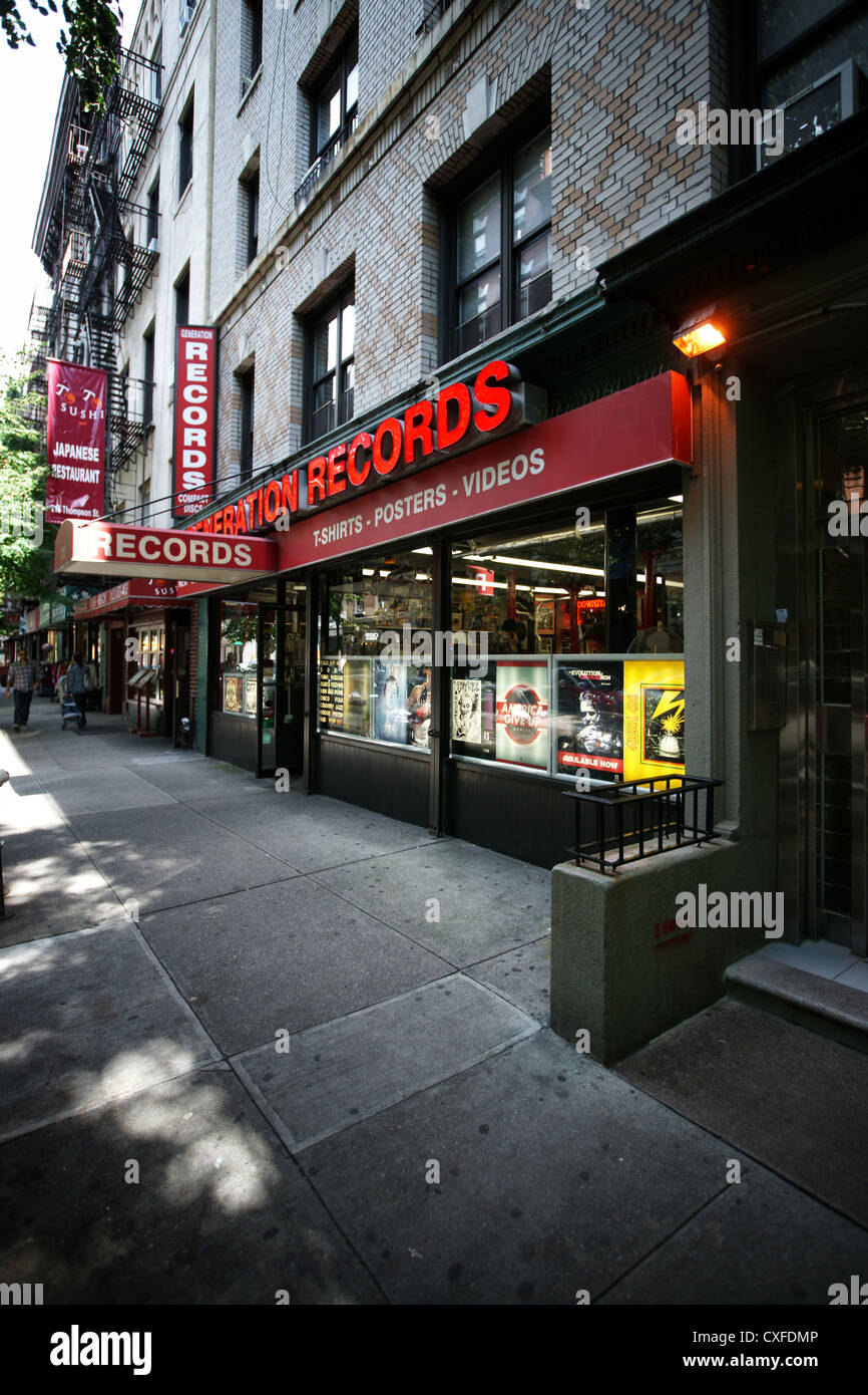 Generation Records at Thompson Street in New York City Stock Photo Alamy
