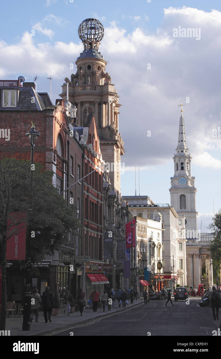 View along St Martins Lane London Stock Photo Alamy