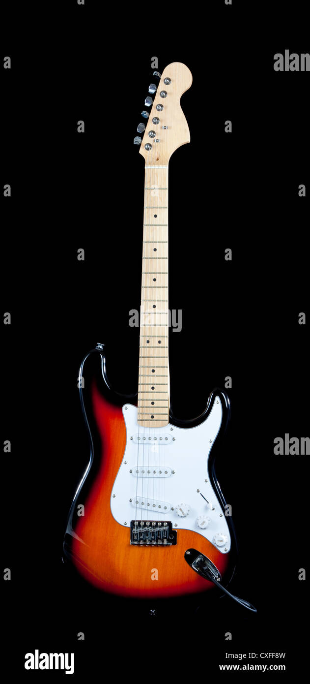 Electric guitar on a black background Stock Photo - Alamy