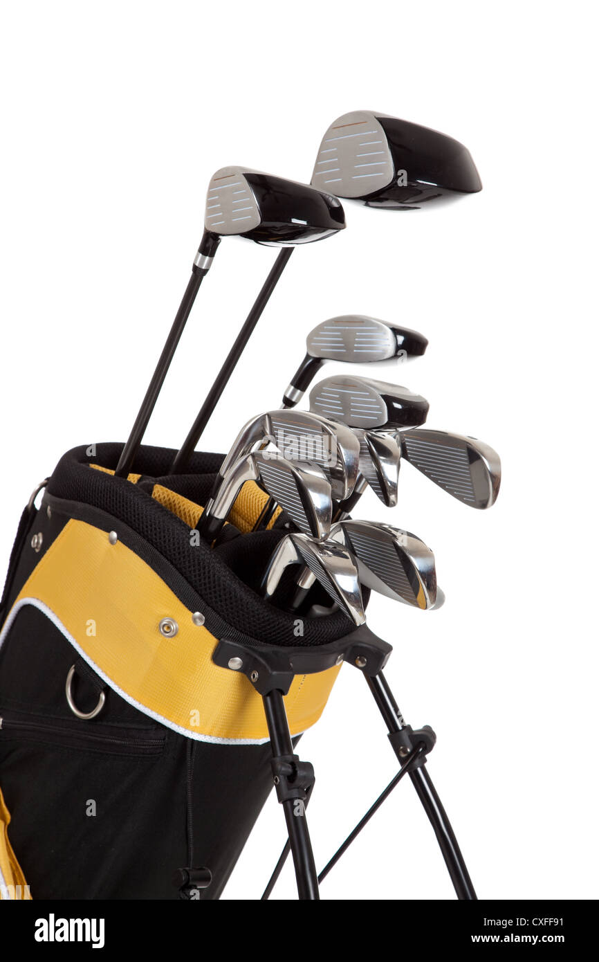 set of golf clubs Stock Photo Alamy