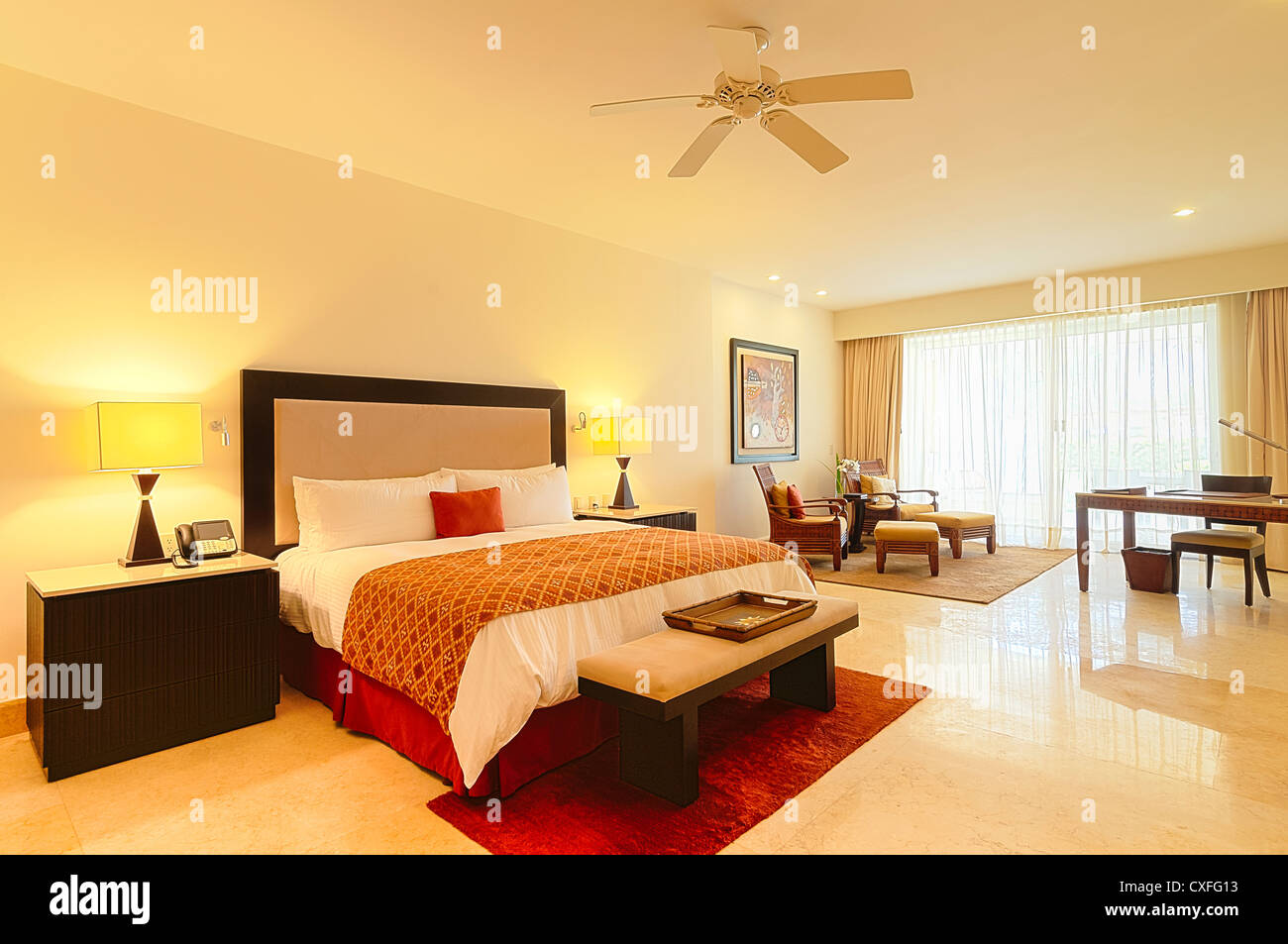 Suite at Grand Velas Resort & Spa, Riviera Maya, Mexico. Stock Photo