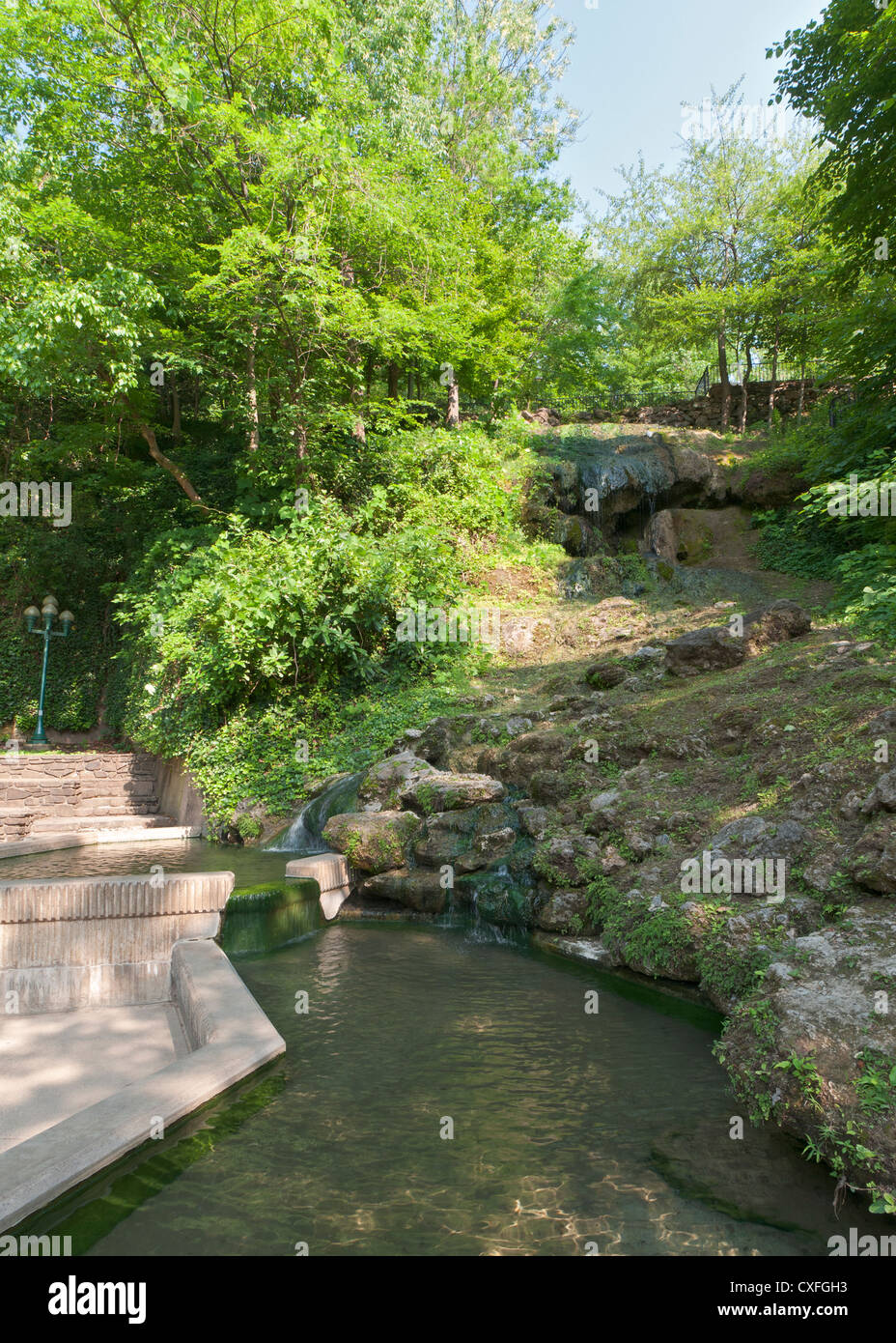 Arkansas, Hot Springs, Hot Springs National Park, Tufa Terraces, hot springs cascade Stock Photo