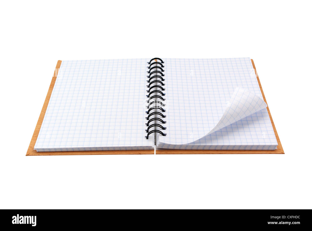 Open note pad. Isolated object. Stock Photo