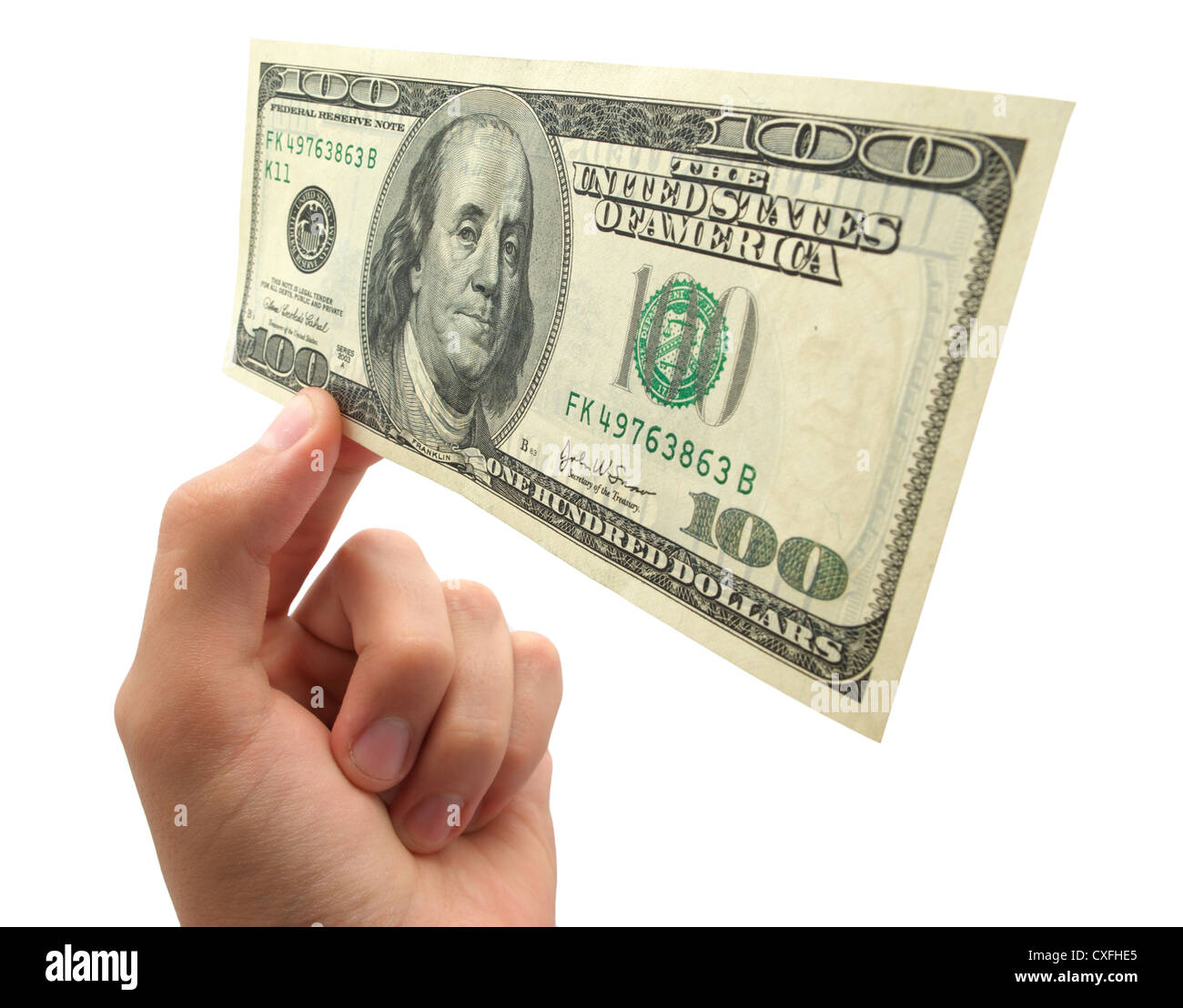 Dollar in perspective. Element of design. Stock Photo