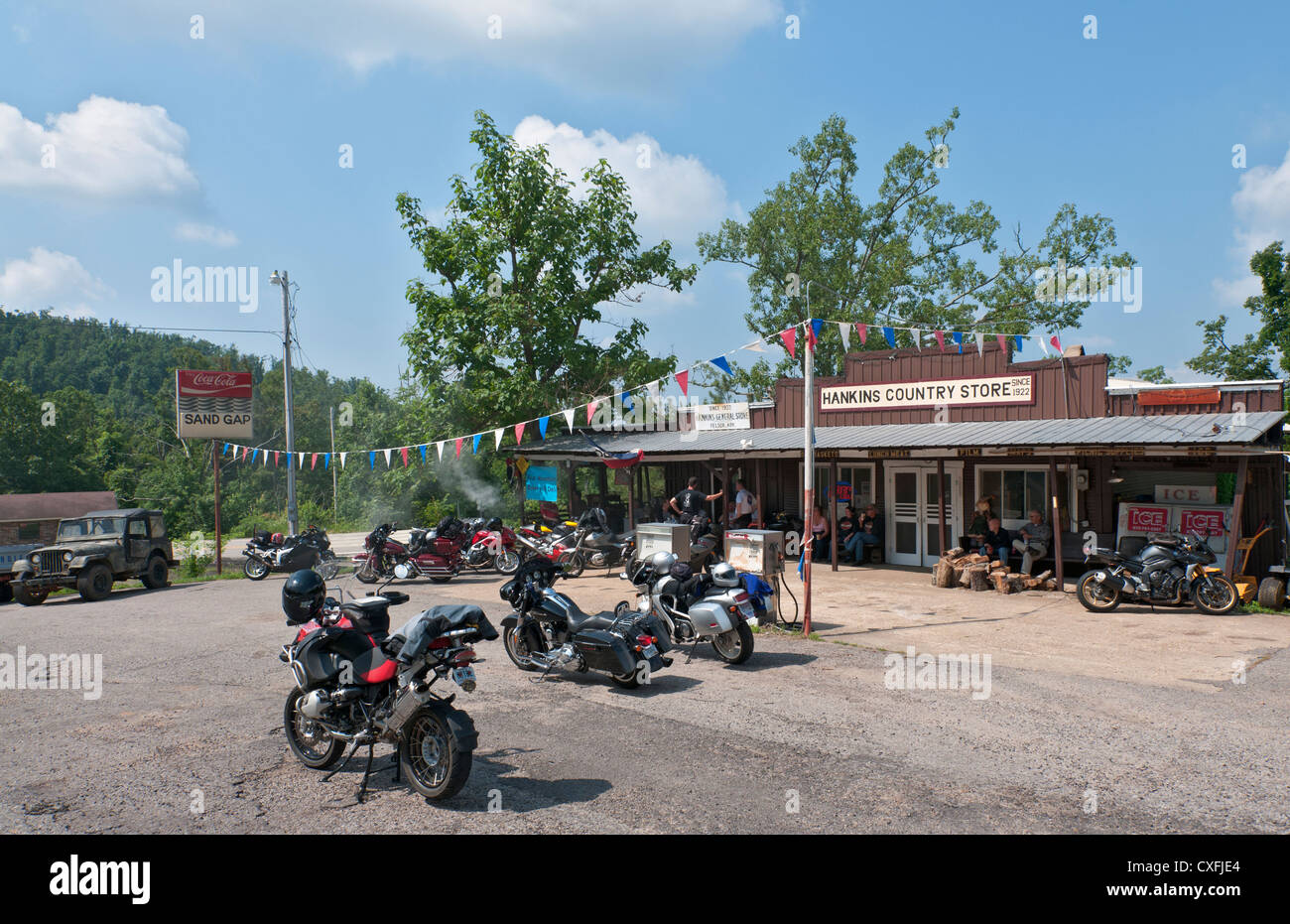Arkansas, Pelsor, Hankins Country Store Est. 1922, a popular motorcycle