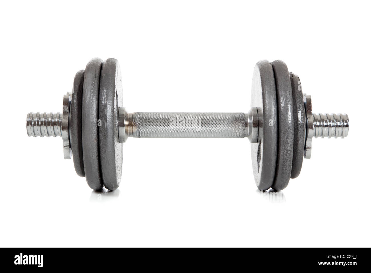Dumbbell on a white background Stock Photo