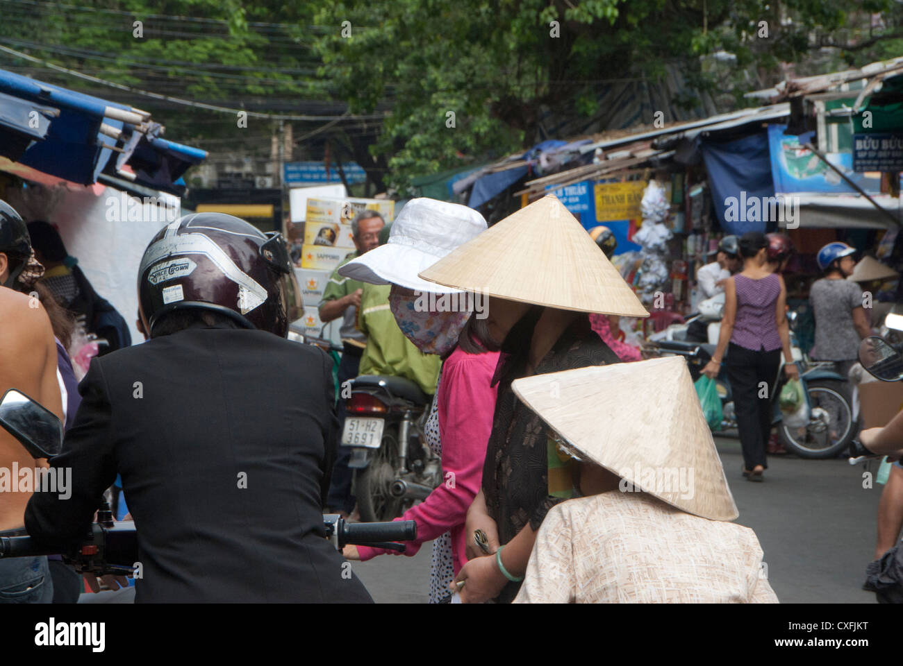 Street market in Ho Chi Minh City, Saigon, Vietnam, South-East Asia Stock Photo