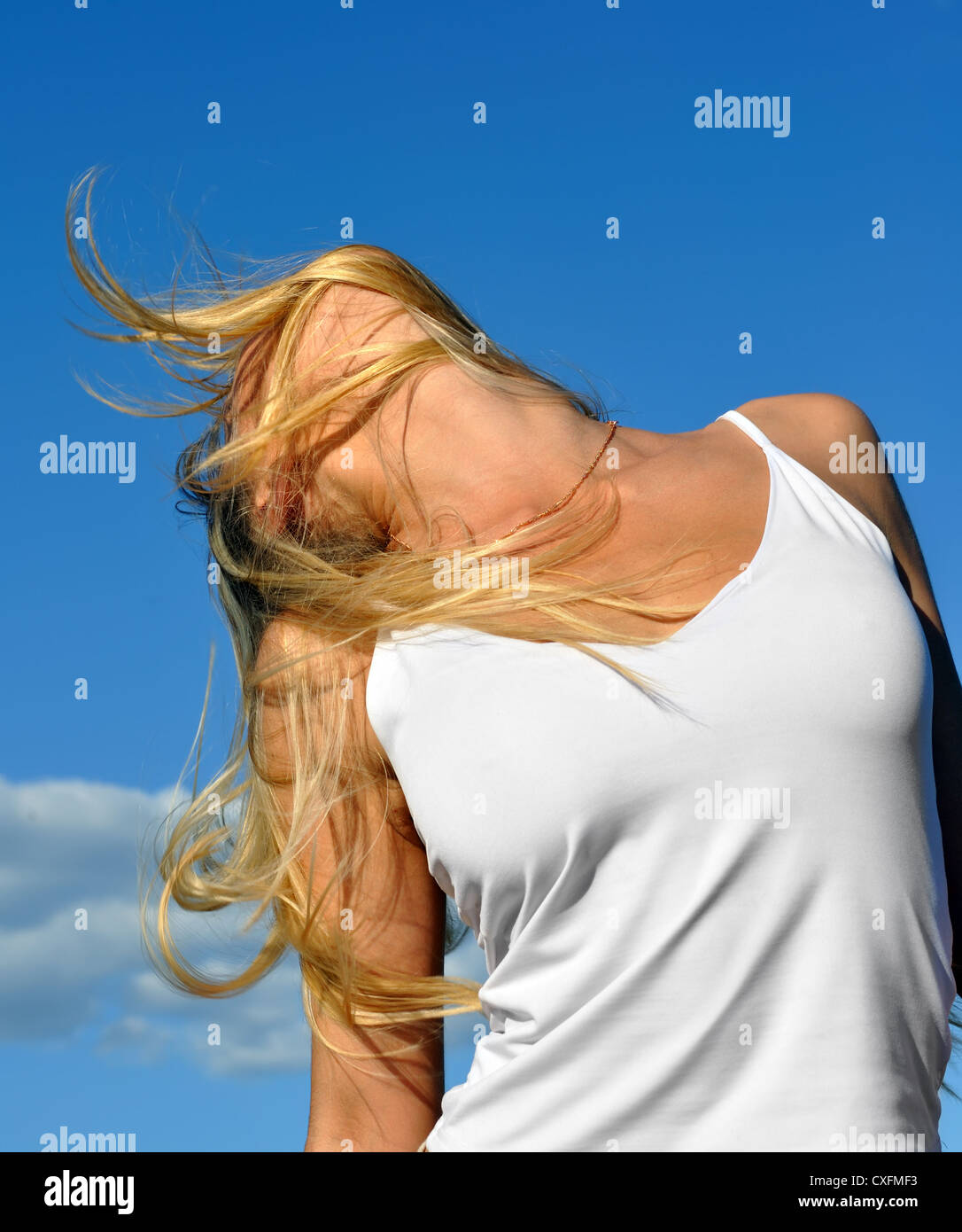 Beauty woman blonde hair hi-res stock photography and images - Alamy