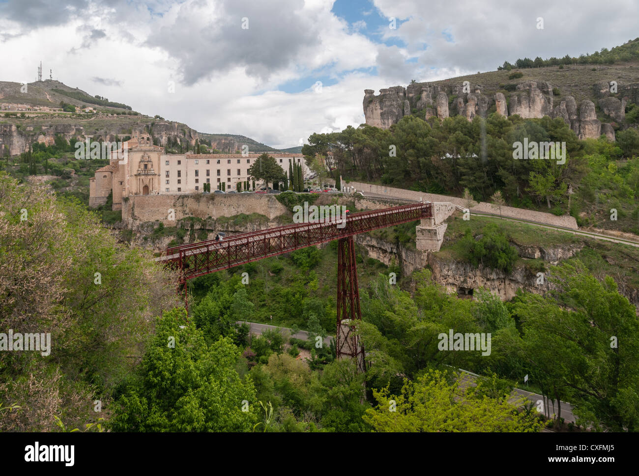 Saint Paul's bridge and Old Saint Paul's Convent (Cuenca, Spain) Stock Photo