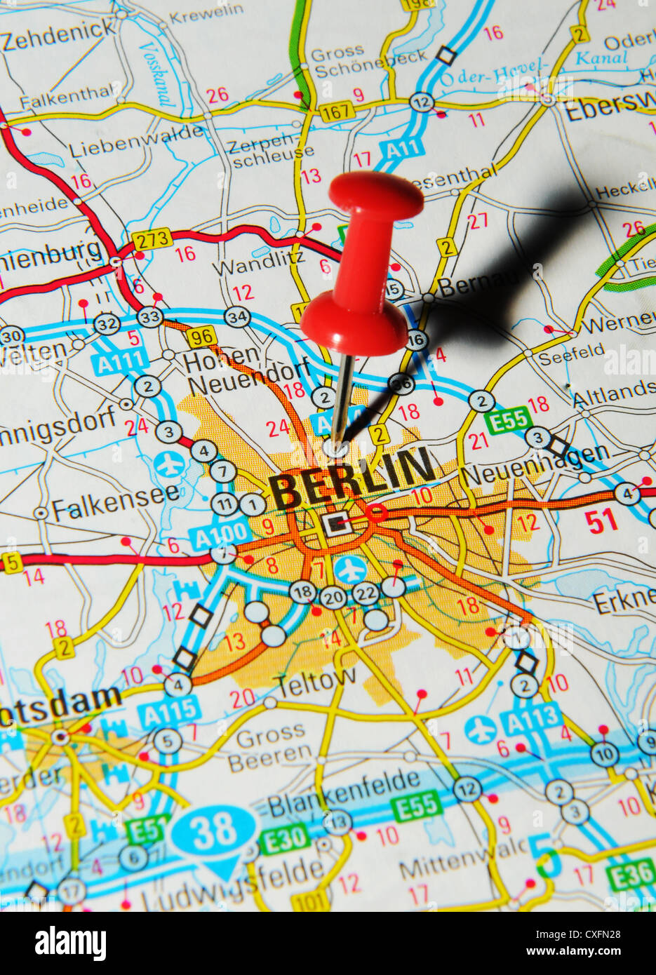 Touristic map of berlin hi-res stock photography and images - Alamy