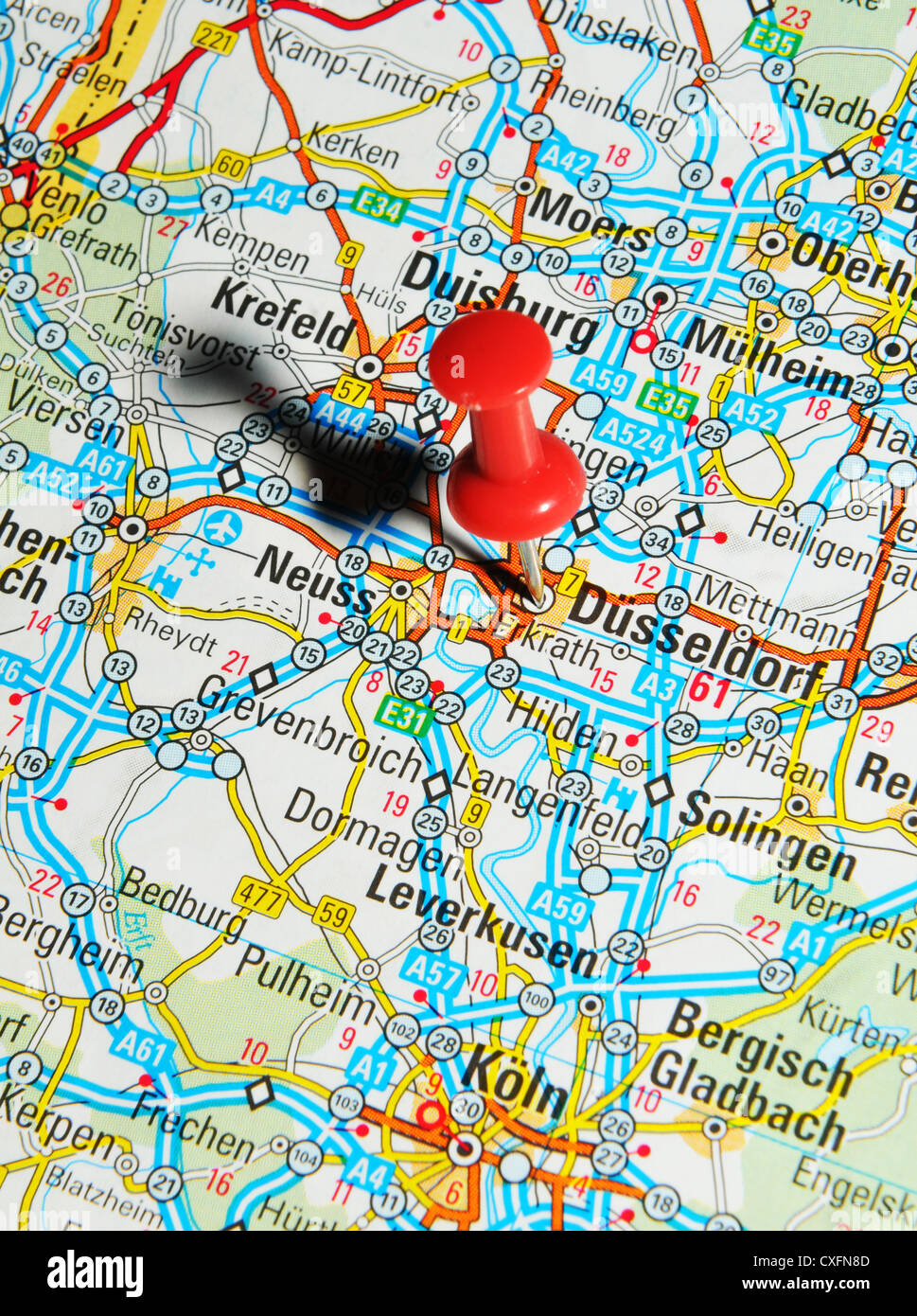 City map Duesseldorf Germany