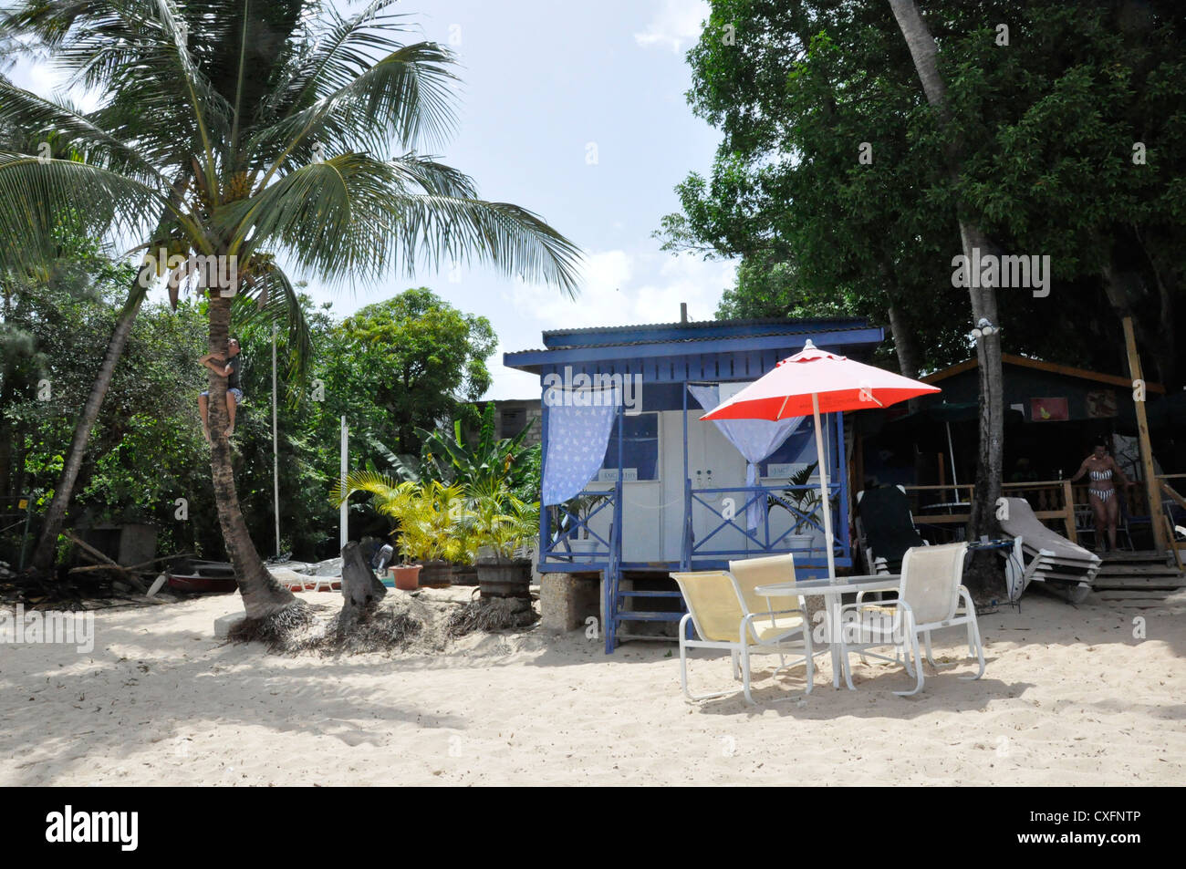 Beach Shop Royal Pavilion beach Barbados Stock Photo
