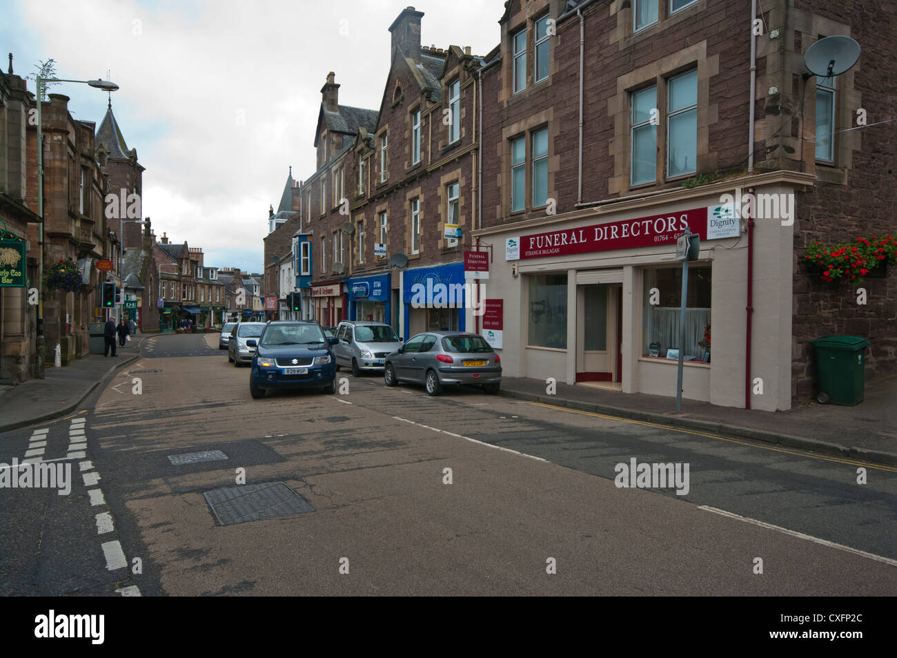 The High Street Crieff Perth and Kinross Scotland Stock Photo