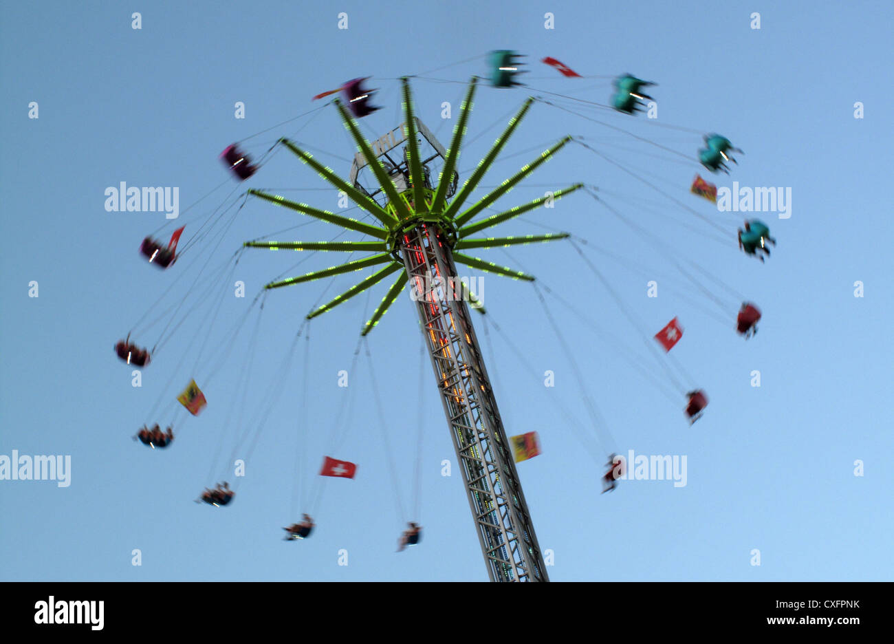 A fairground ride in action Stock Photo - Alamy