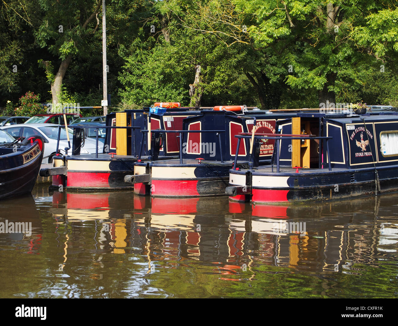 the worcester and birmingham canal stoke prior worcestershire Stock