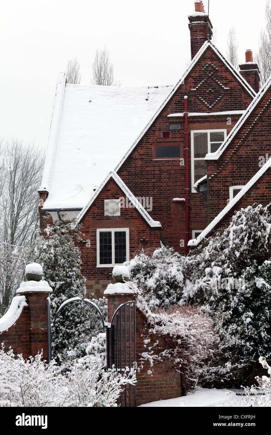 Winterbourne Botanic Garden University of Birmingham Great Britain in the snow Stock Photo