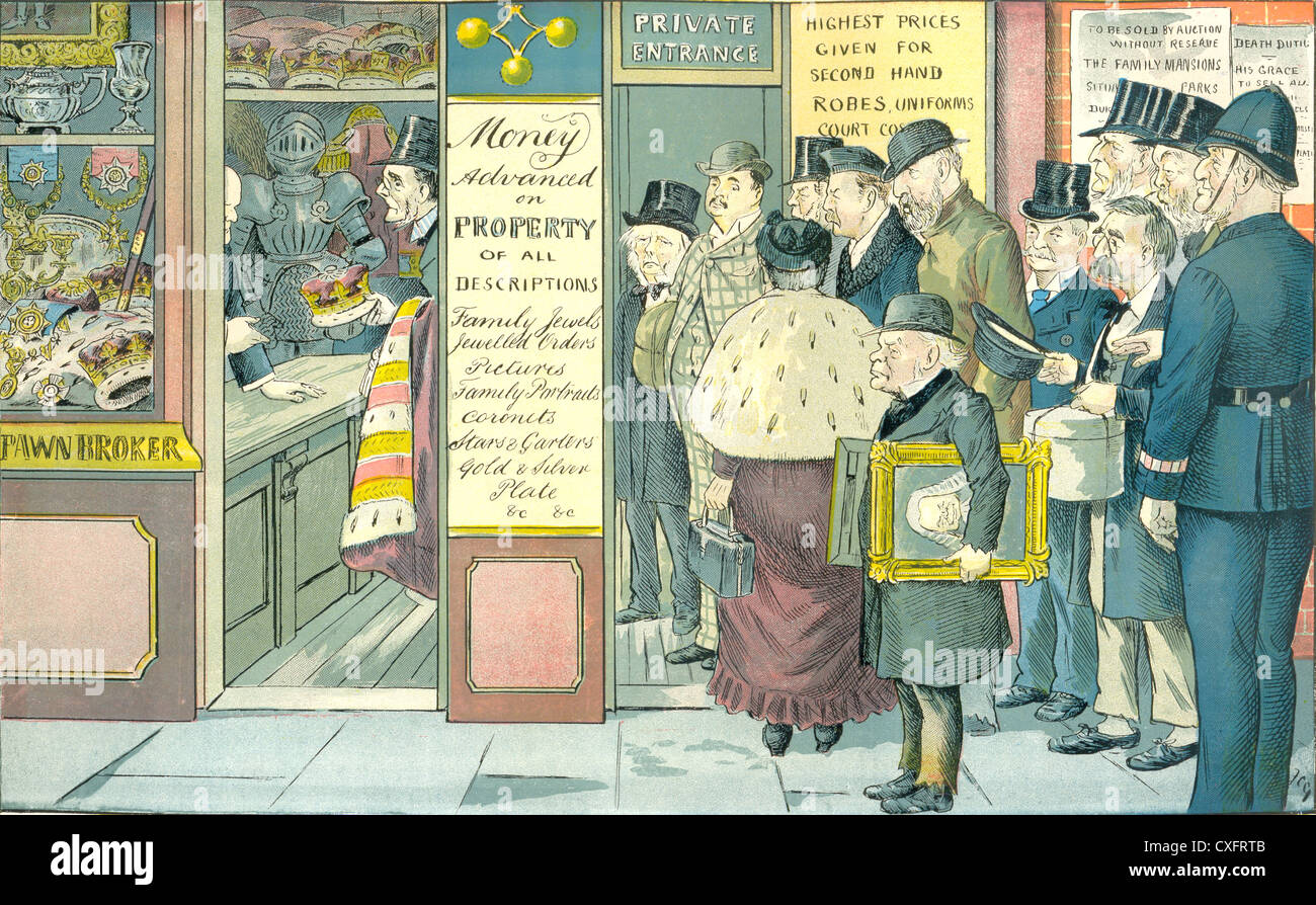 Cartoon published in Christmas Number of Truth titled The Poverty of Riches circa 1890 Stock Photo