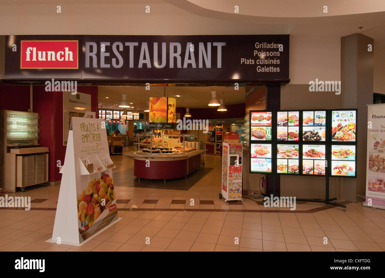 Flunch, the self service restaurant, France. Stock Photo
