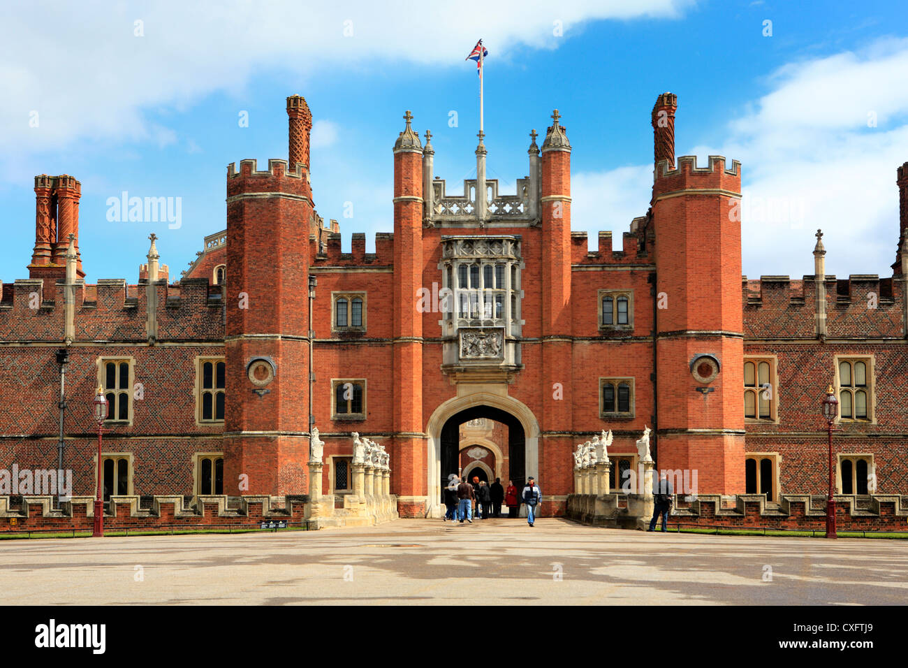 Great gatehouse, Hampton Court Palace, London, UK Stock Photo