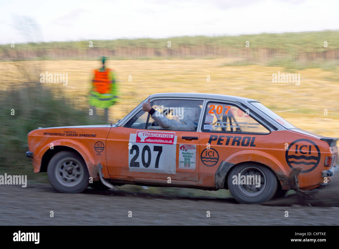 2012 Trackrod rally in the Dalby forest in North Yorkshire Stock Photo ...