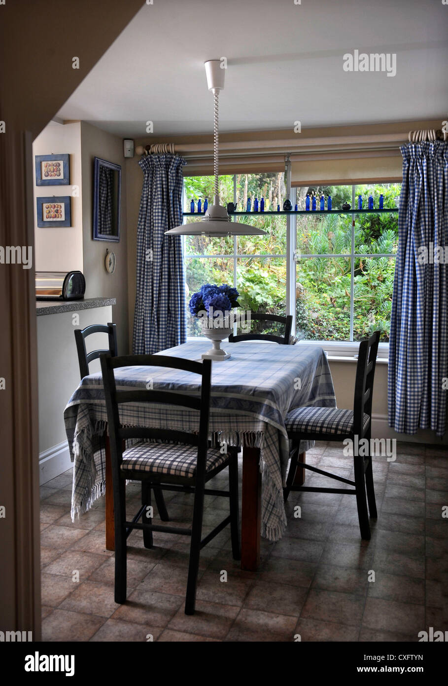 Small dining room in a holiday let Herefordshire UK Stock Photo