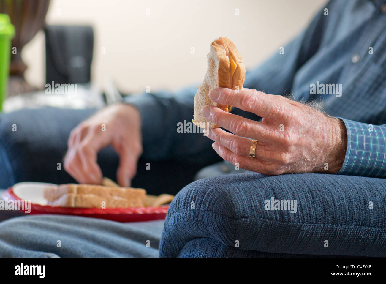 Plate Of Cheese Sandwiches Stock Photos & Plate Of Cheese Sandwiches