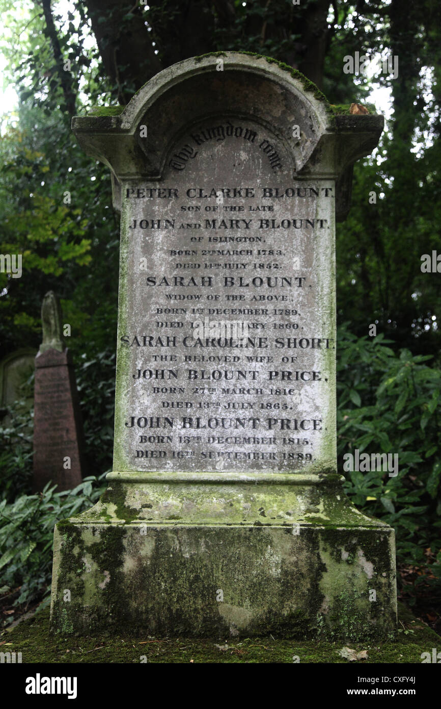 The Highgate West Cemetery in London England Stock Photo