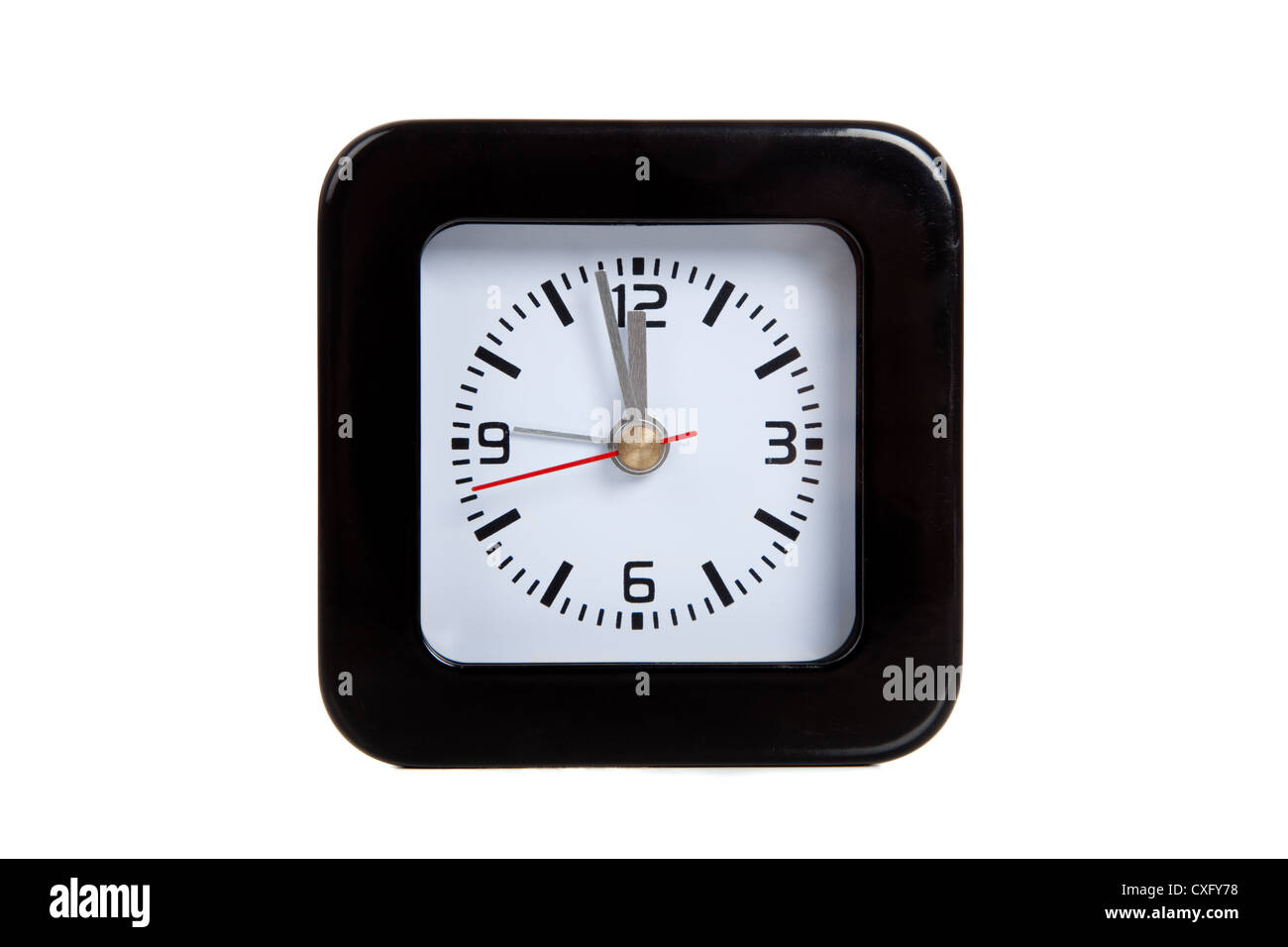 Black alarm clock Stock Photo
