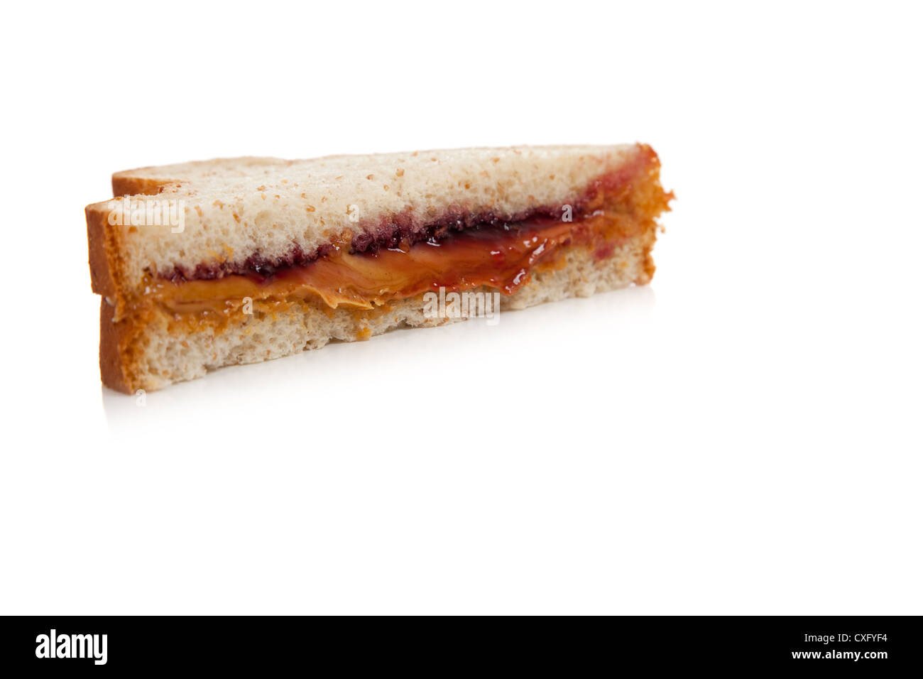 Half peanut butter and jelly sandwich Stock Photo Alamy