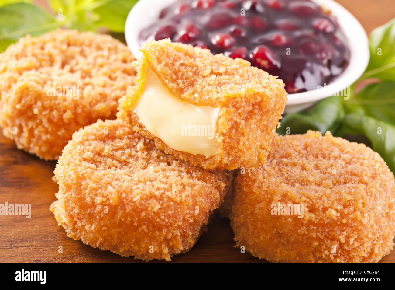 Fried Camembert Cheese Stock Photo Alamy