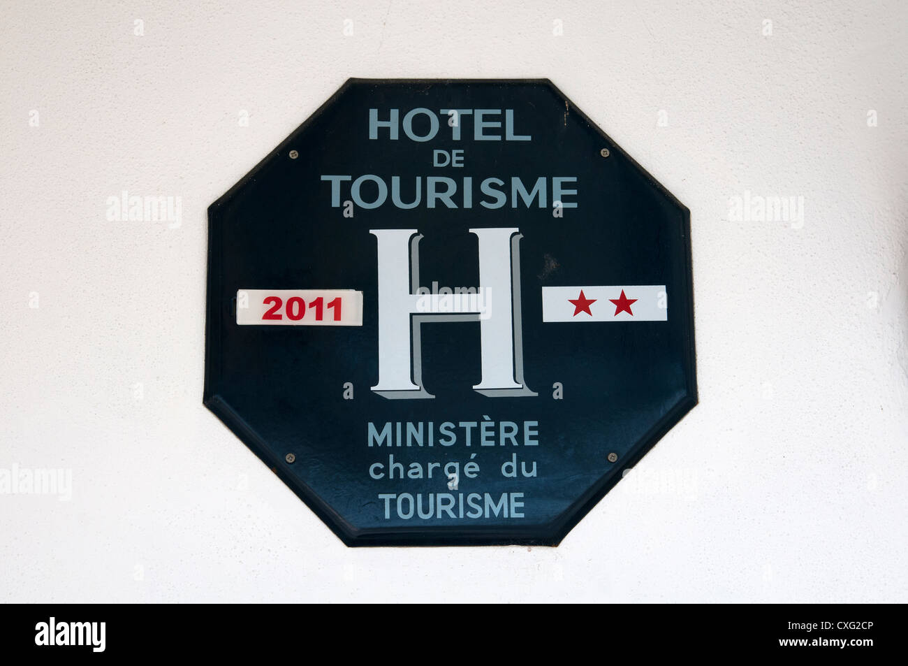 French hotel de Tourisme 2011 sign Stock Photo
