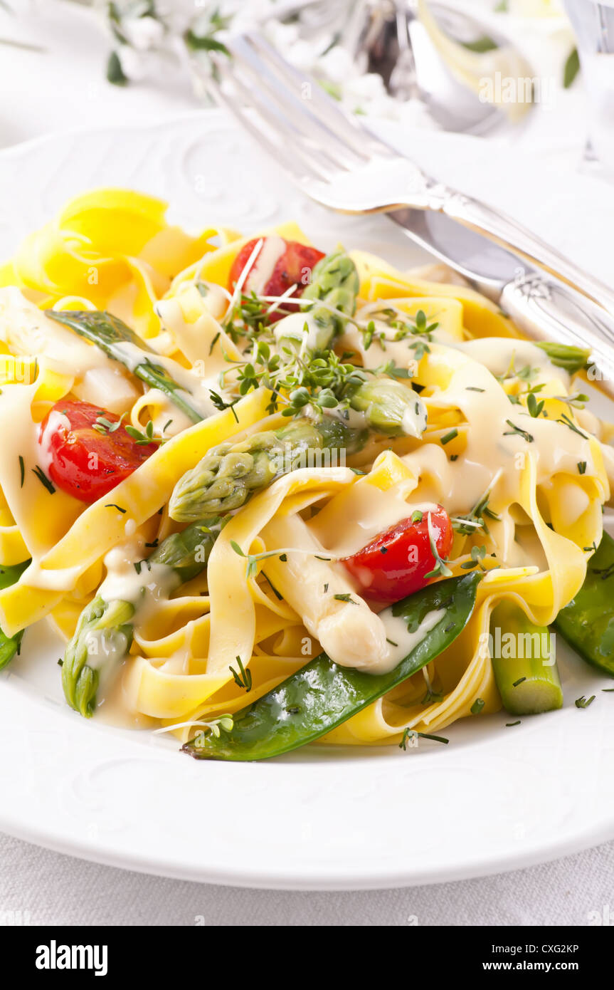 Pasta with vegetable Stock Photo Alamy