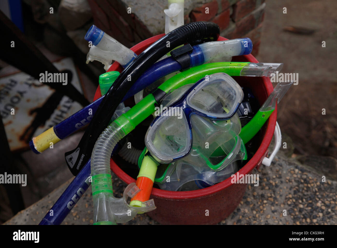 Diving gear tourist resort sabah hires stock photography and images