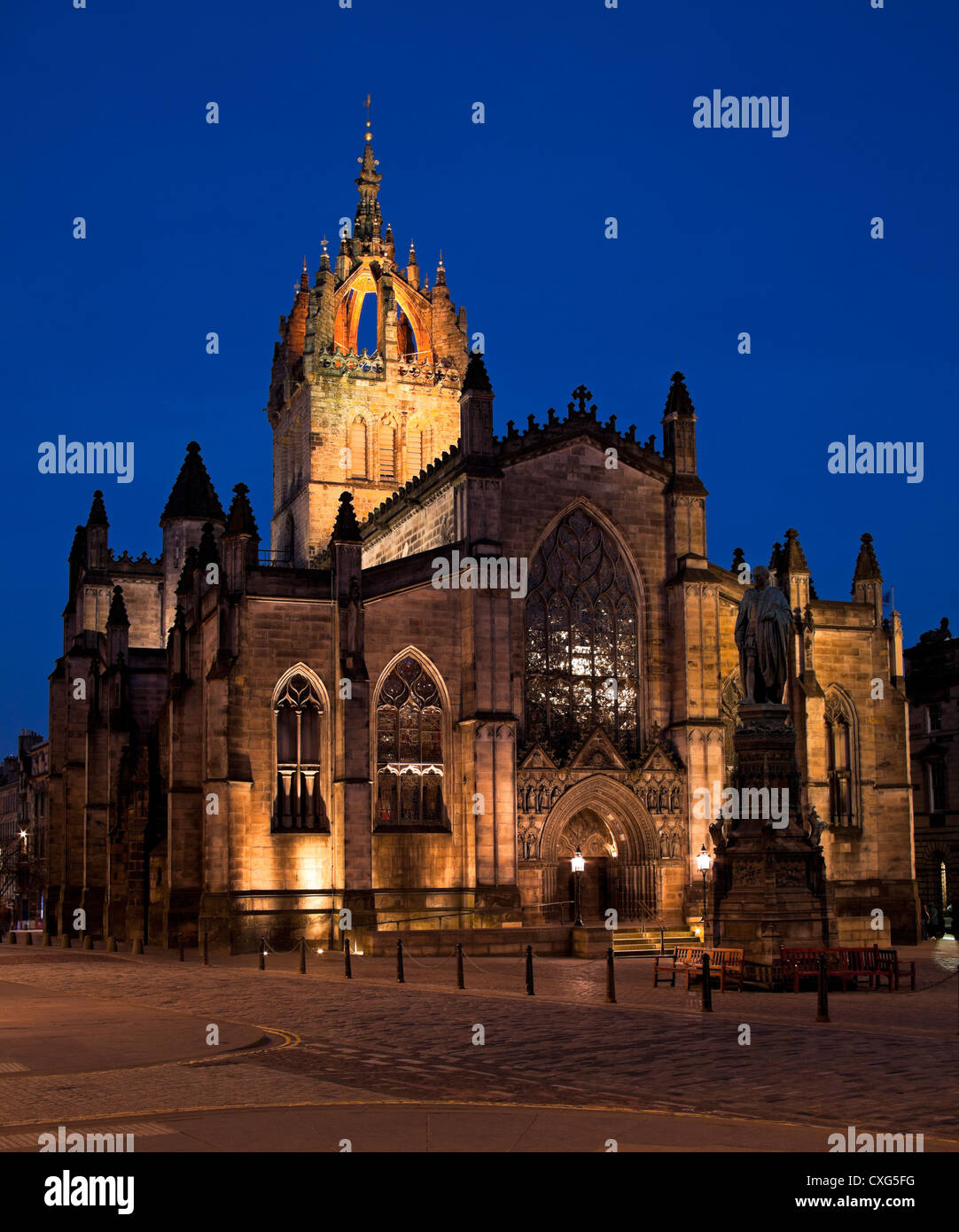 St Giles Cathedral Royal Mile Edinburgh Scotland Stock Photo