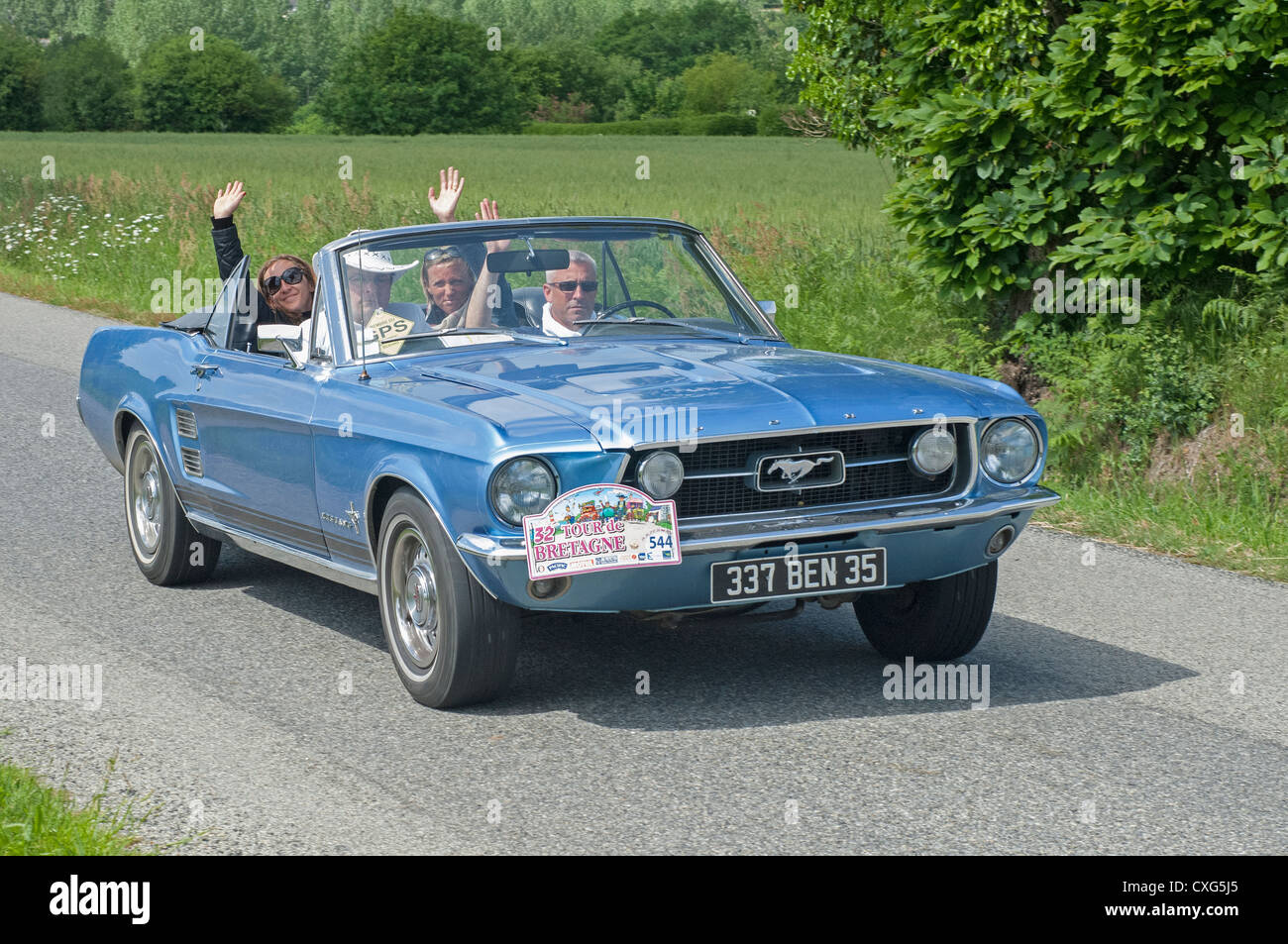 Ford Mustang Cabriolet of 1967 in the Tour de Bretagne, France, 2012 Stock  Photo - Alamy