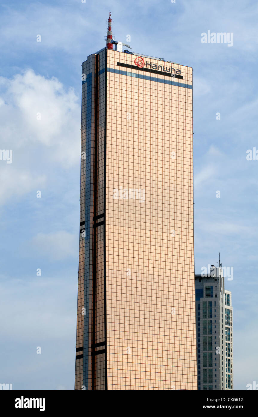 The Golden Tower 63 building, Seoul, Korea. Stock Photo