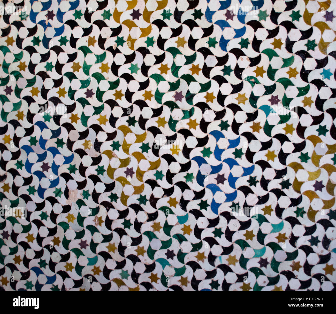 Pattern or texture of ceramic tiles mosaic found in the Alhambra, in ... Pattern or texture of ceramic tiles mosaic found in the Alhambra, in ...