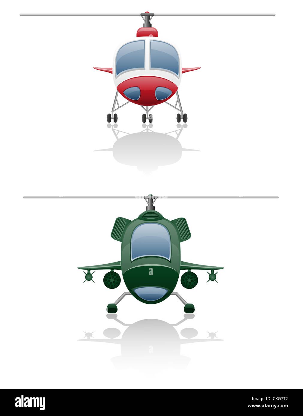 set icons helicopter illustration isolated on white background Stock ...