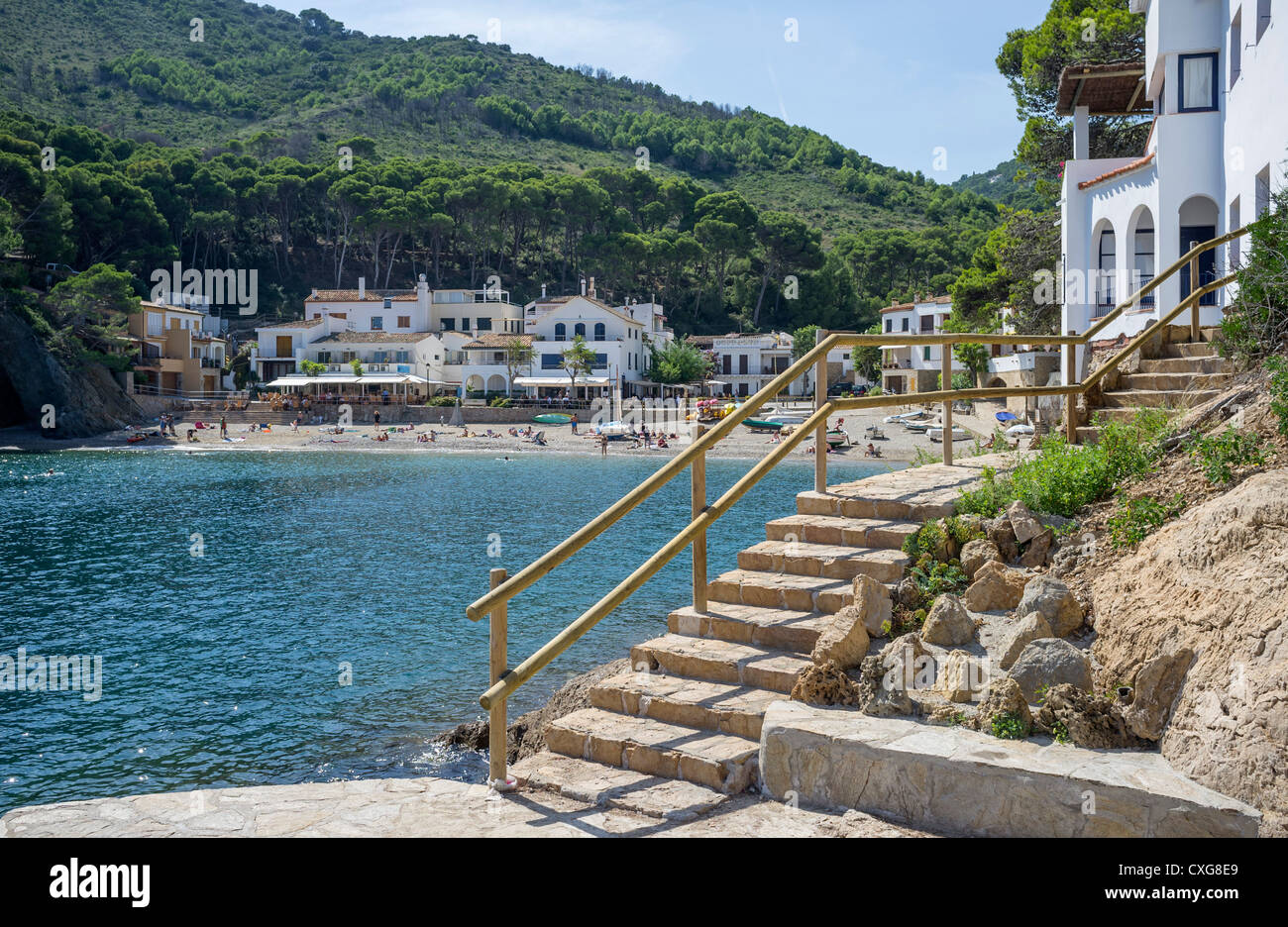 begur,catalonia,spain.houses over mediterranean Stock Photo - Alamy